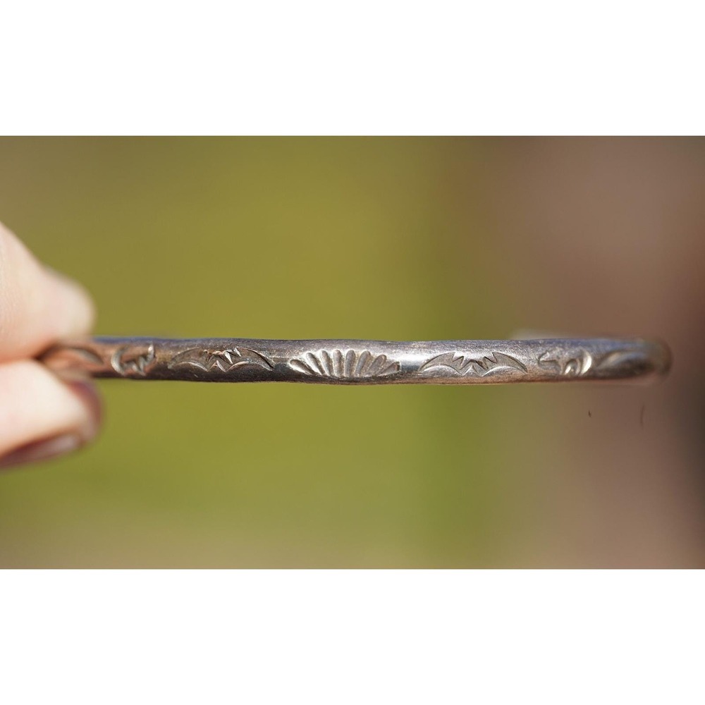 Arnold Maloney M - Navajo Native‎ American Sterling Silver 925 Cuff Bracelet